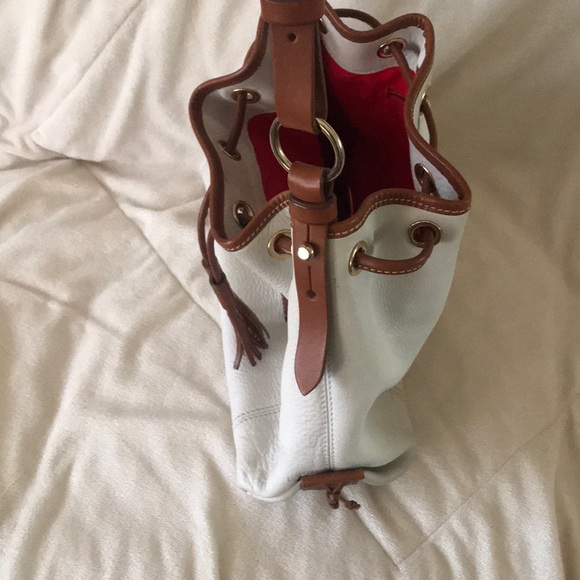 Vintage Dooney & Bourke White Leather Tote - Picture 3 of 7